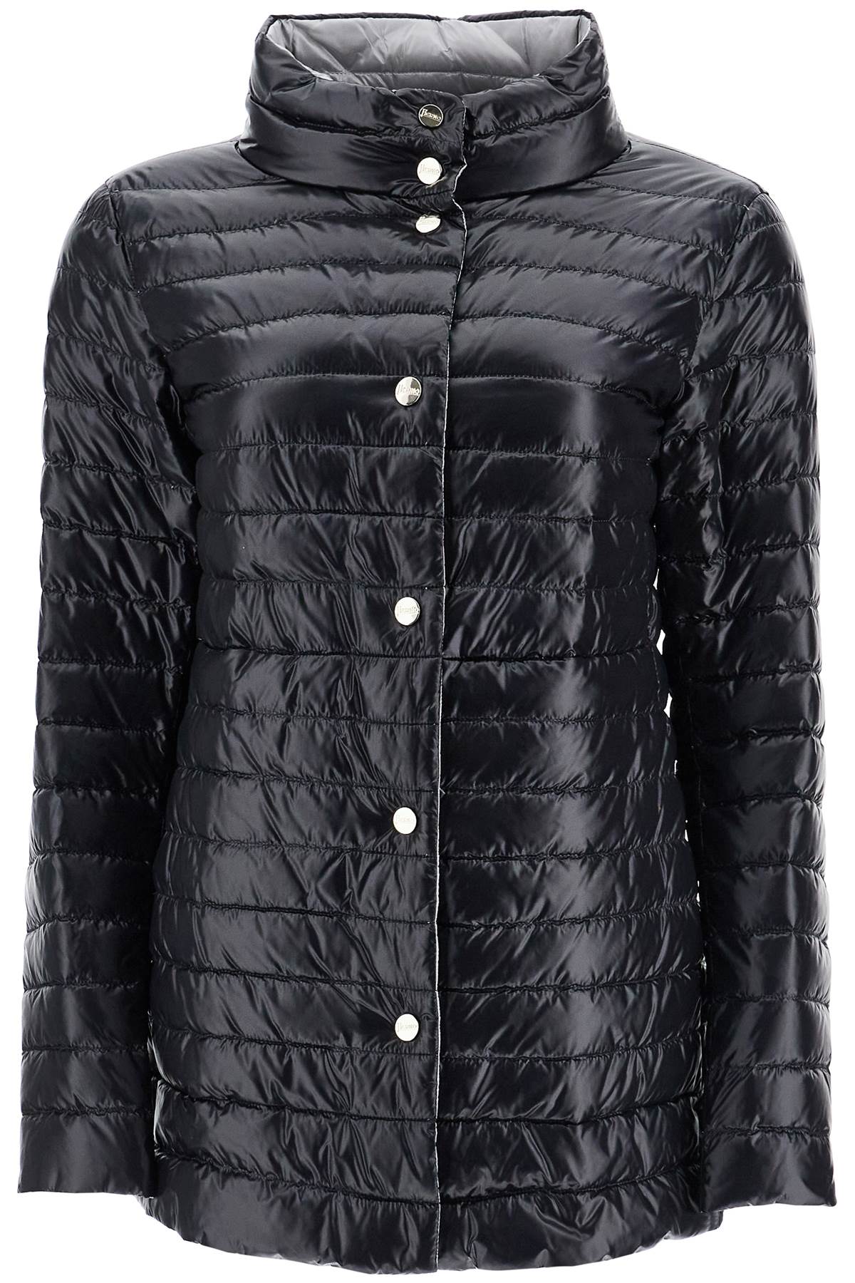 Reversible A-shape Down Jacket Black And Gray  - Black