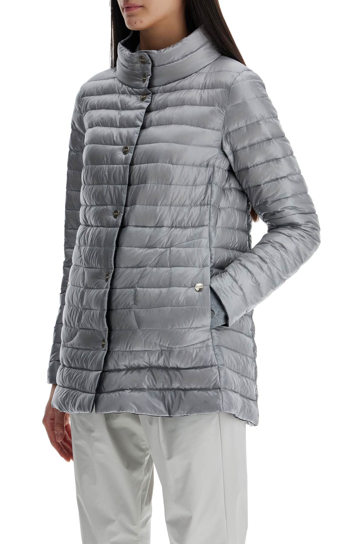 Reversible A-shape Down Jacket Black And Gray  - Black