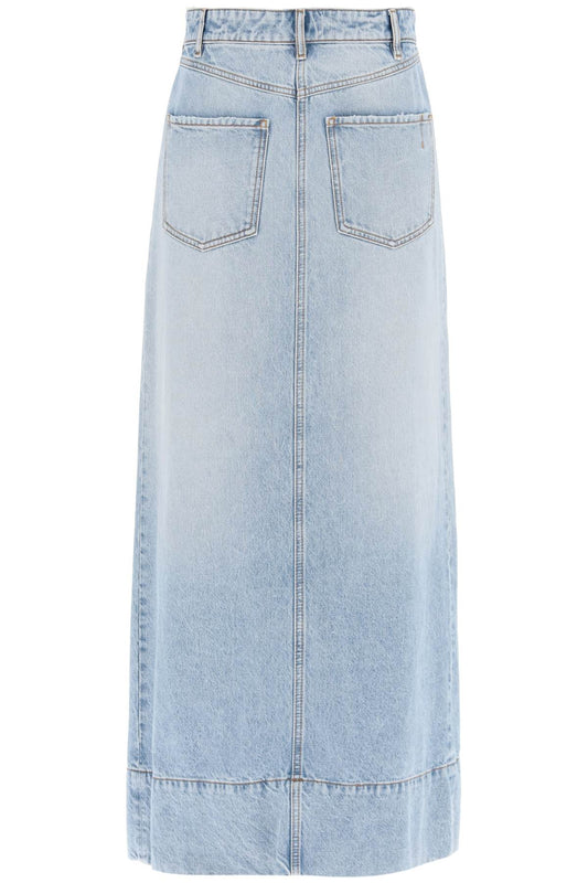 Maxi Denim Skirt From The Pi  - Blue