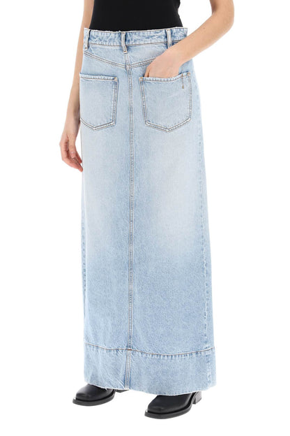 Maxi Denim Skirt From The Pi  - Blue