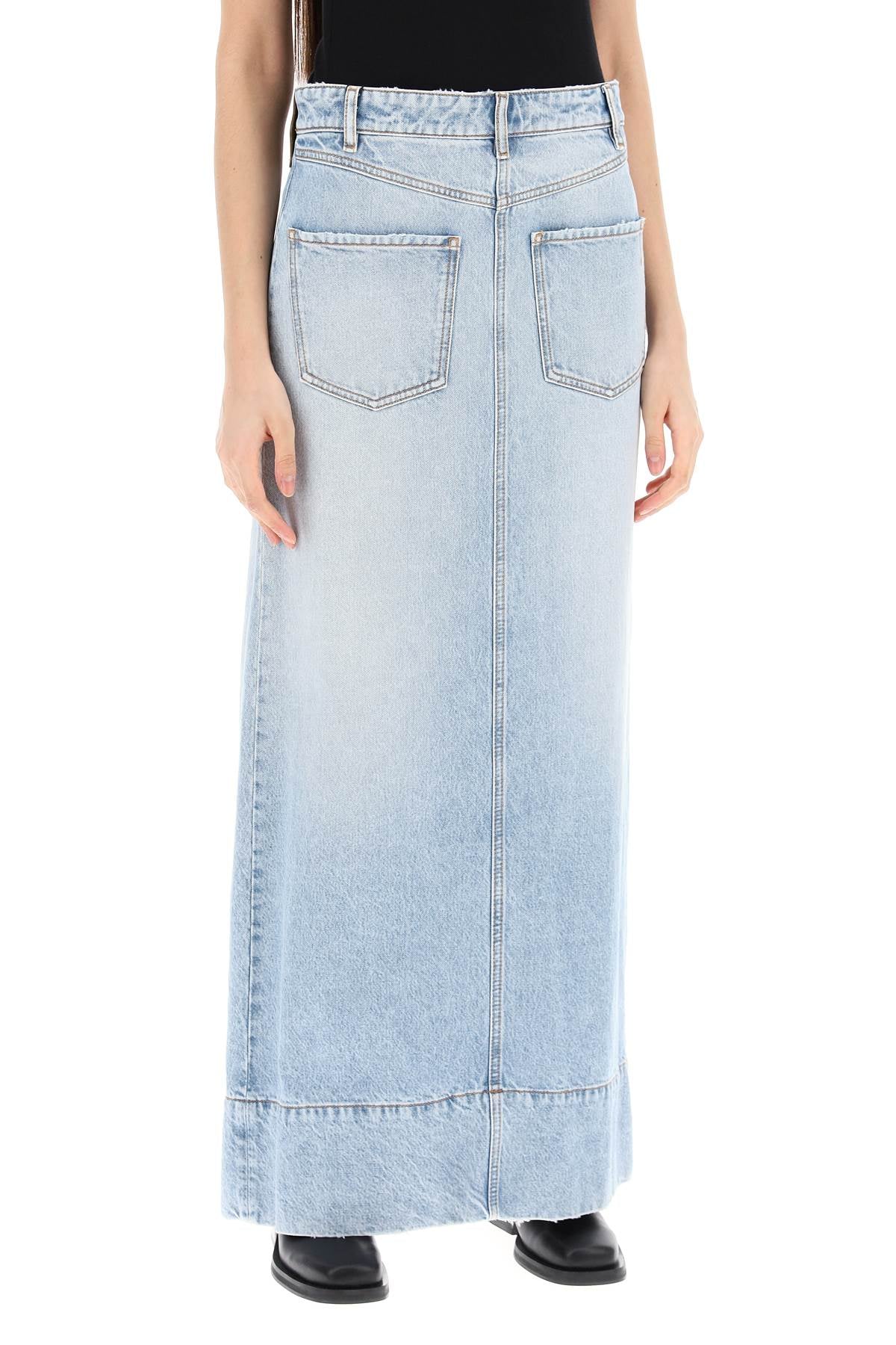 Maxi Denim Skirt From The Pi  - Blue