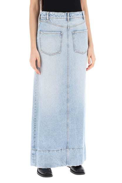 Maxi Denim Skirt From The Pi  - Blue