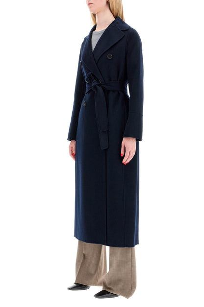 Double-breasted Picasso Wool Coat  - Blue