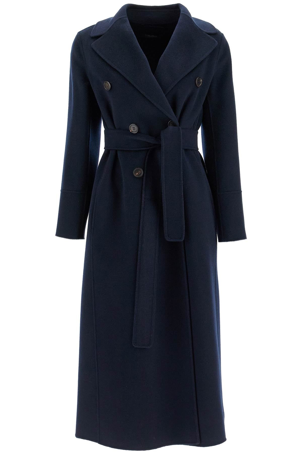 Double-breasted Picasso Wool Coat  - Blue