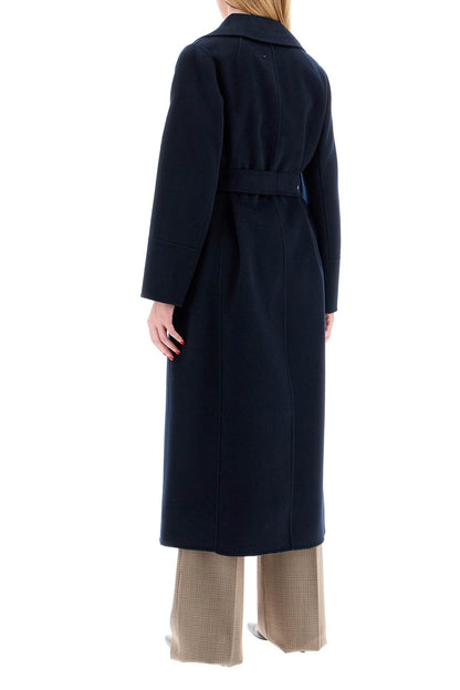 Double-breasted Picasso Wool Coat  - Blue