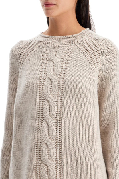 Cashmere Pullover Sweater  - Beige