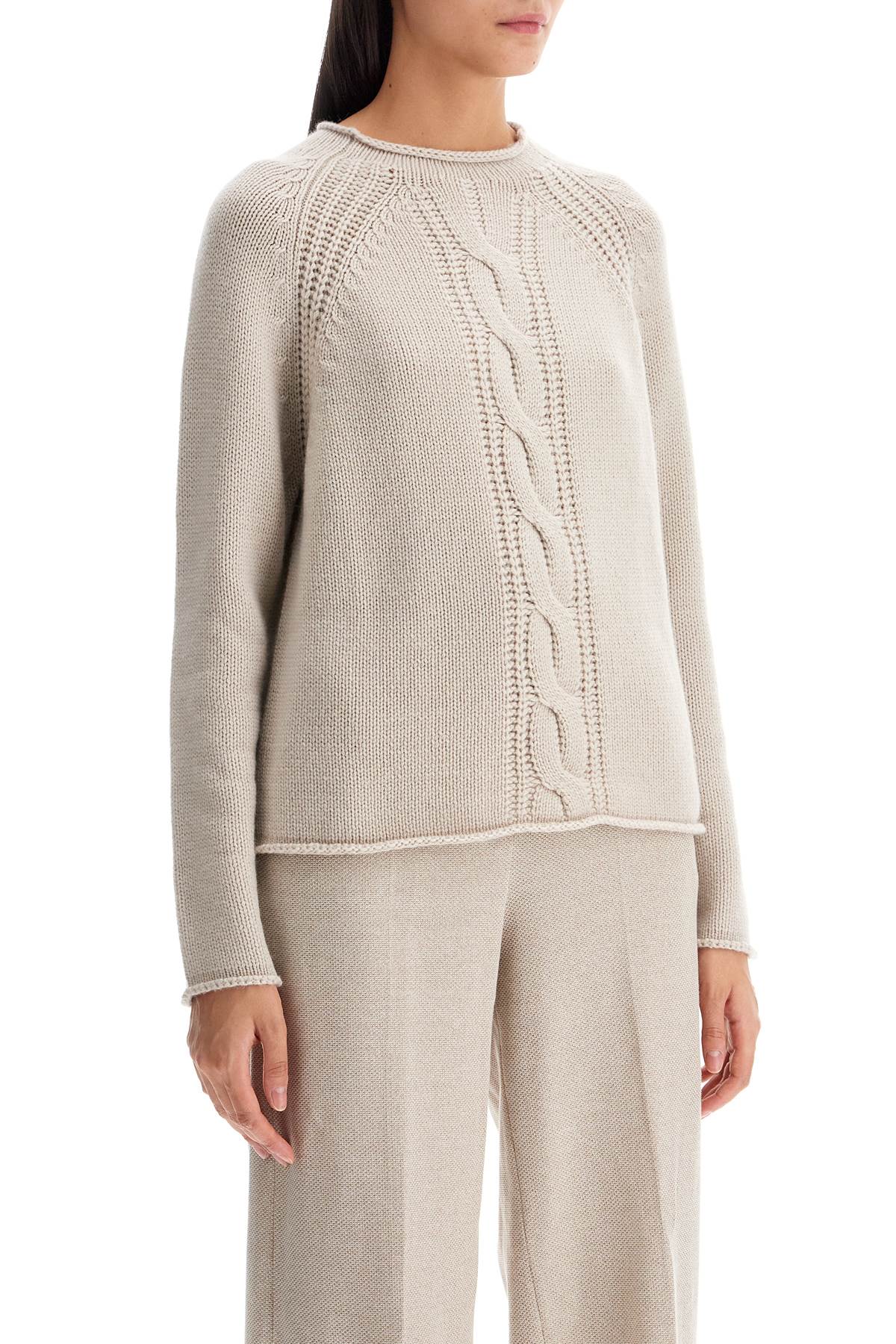 Cashmere Pullover Sweater  - Beige