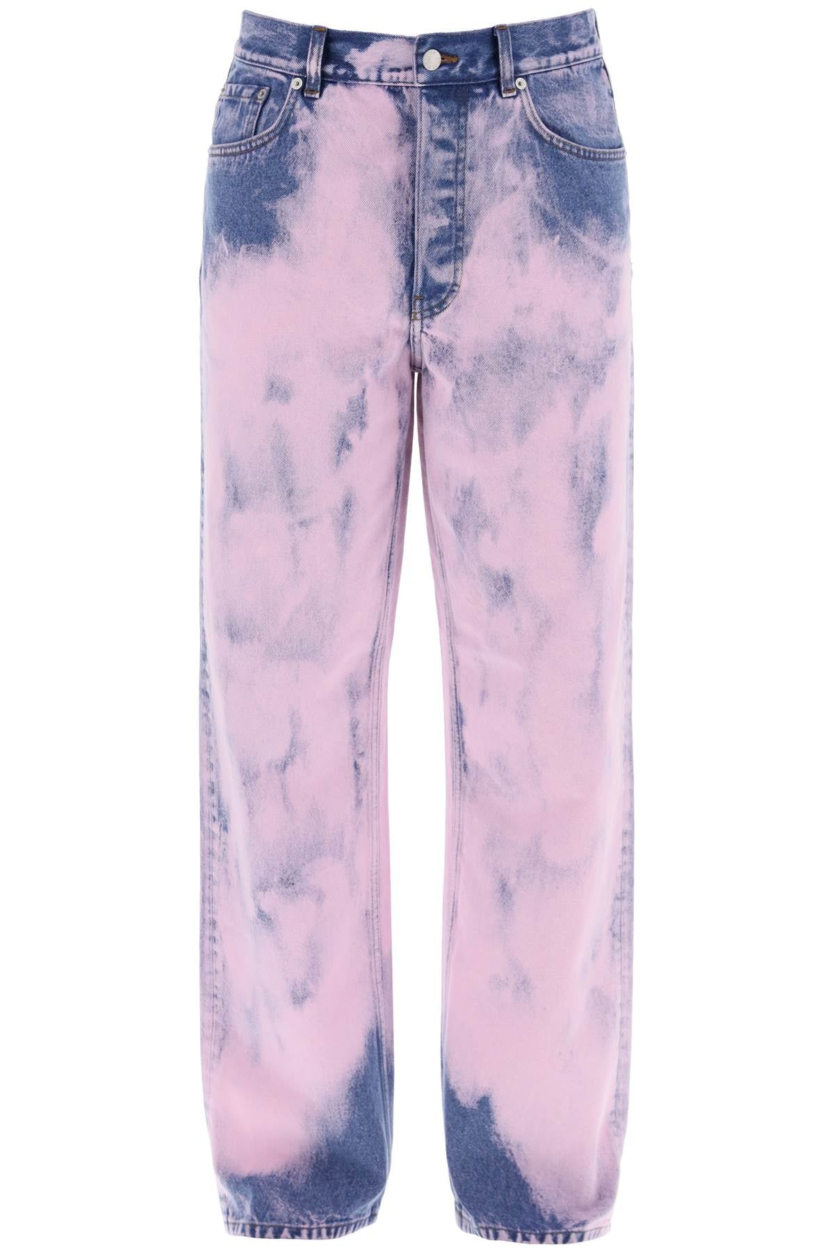 Straight Tie-dye Jeans  - Pink