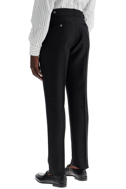 Tailored Wool And Mohair Trousers  - Black