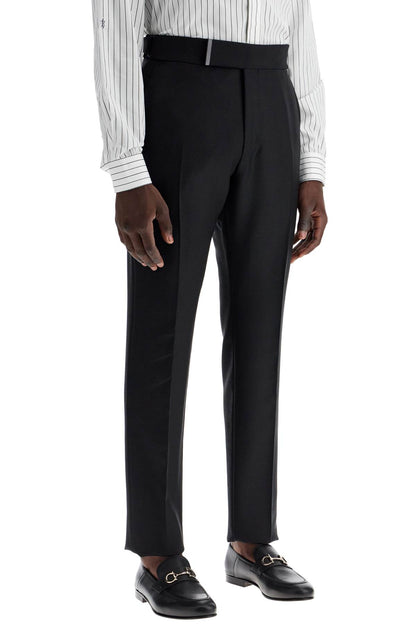 Tailored Wool And Mohair Trousers  - Black