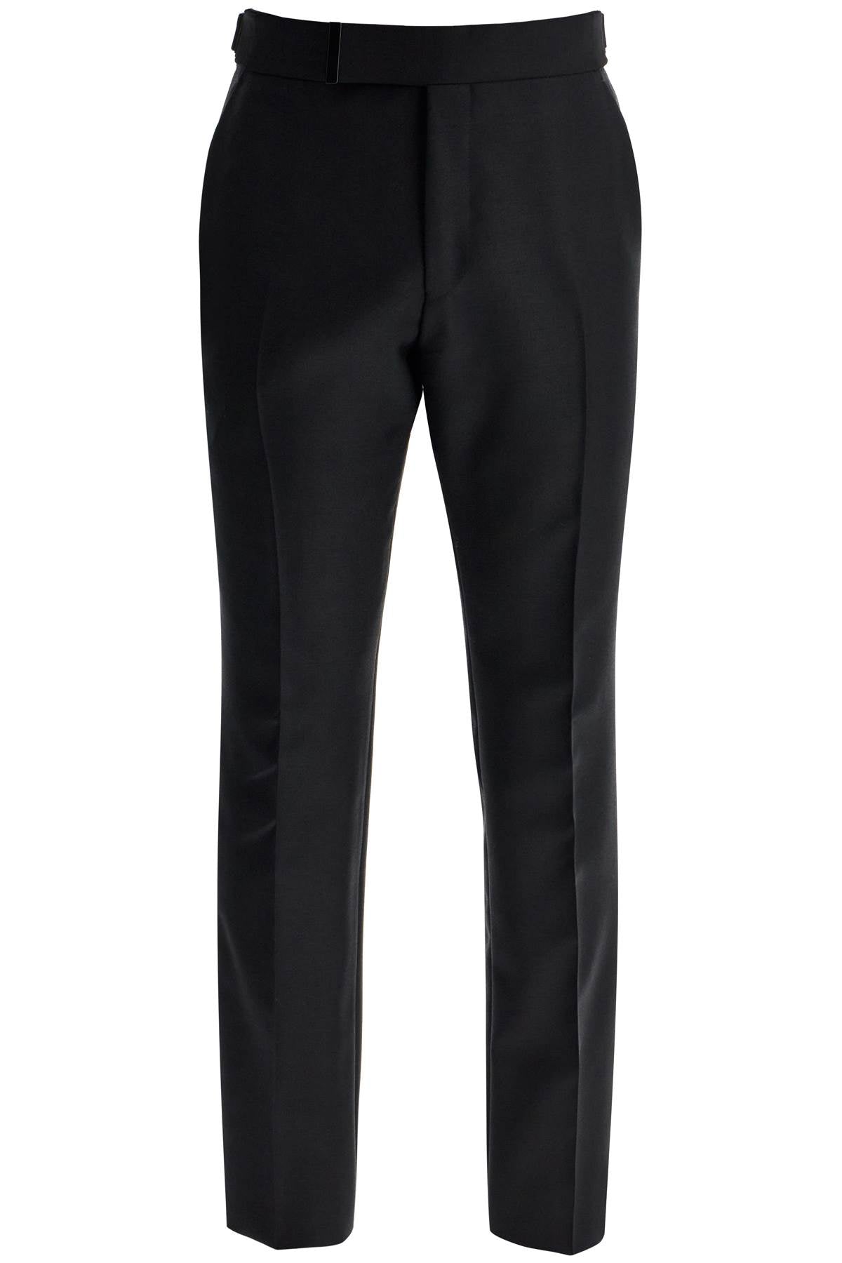 Tailored Wool And Mohair Trousers  - Black