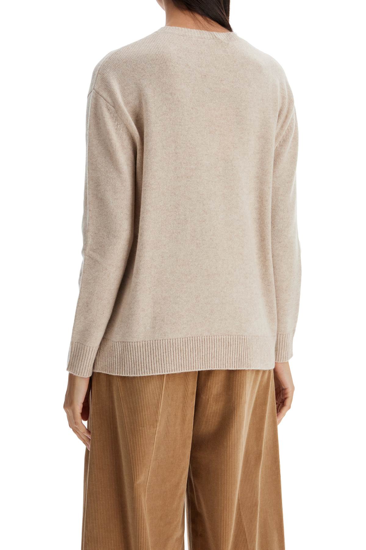 Form With Embroidery And Sequins Pullover  - Neutro