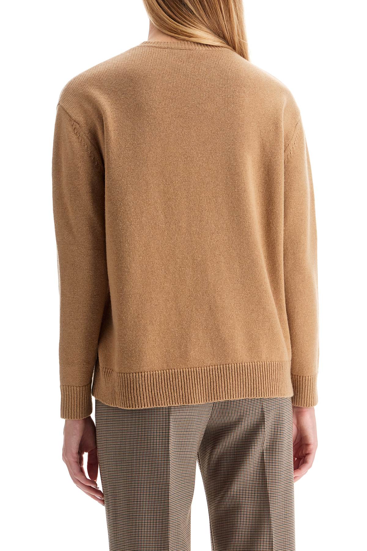 Form With Embroidery And Sequins Pullover  - Beige