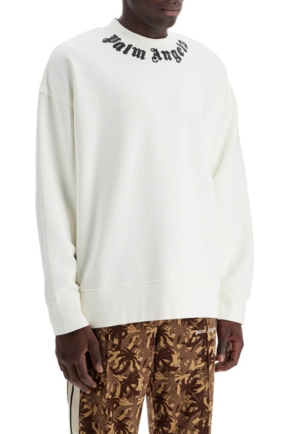 Crewneck Sweatshirt With Logo  - White