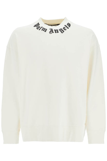 Crewneck Sweatshirt With Logo  - White