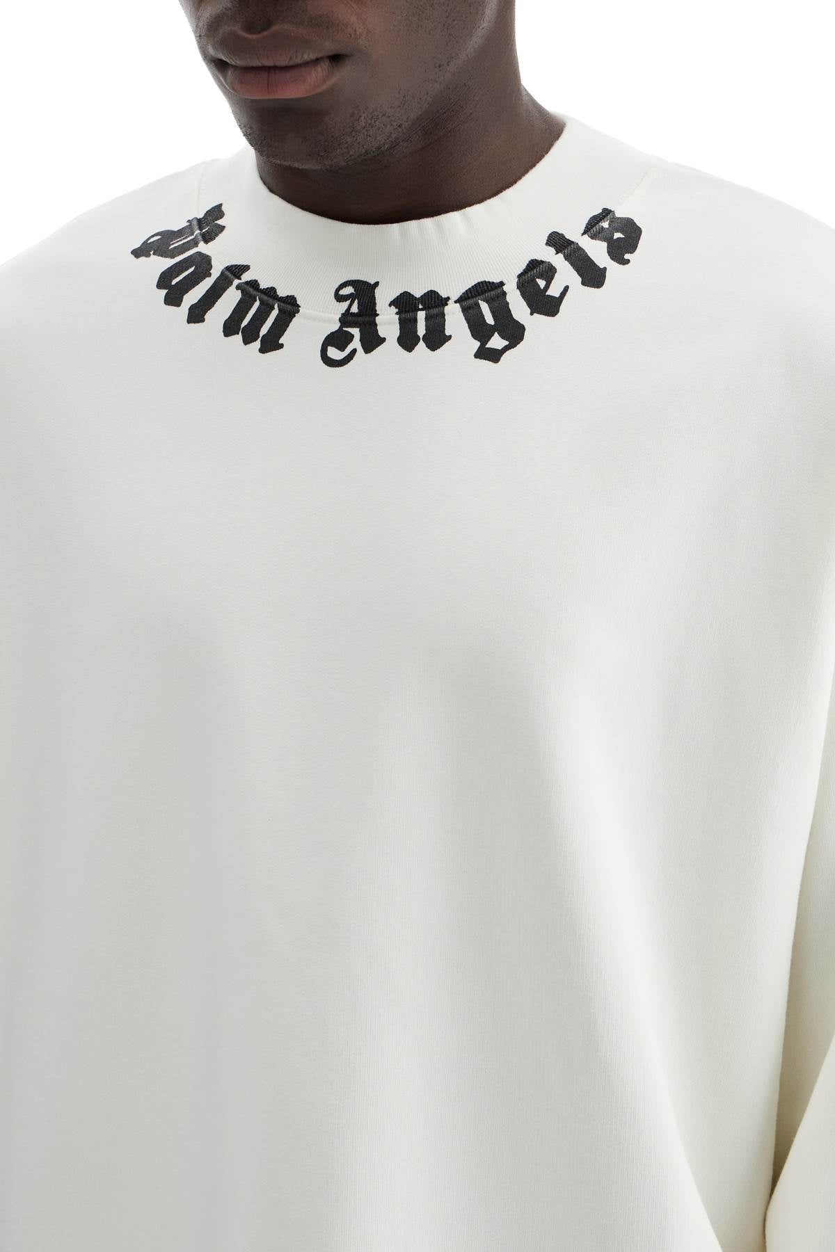 Crewneck Sweatshirt With Logo  - White