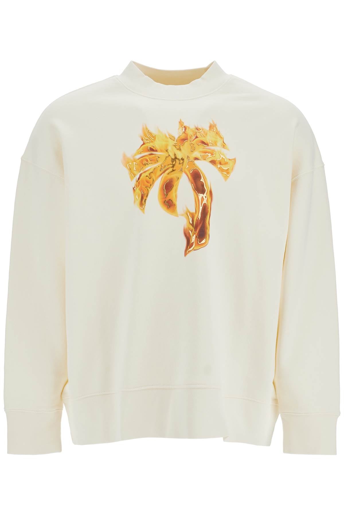 'burning Palm Oversized Sweat  - White