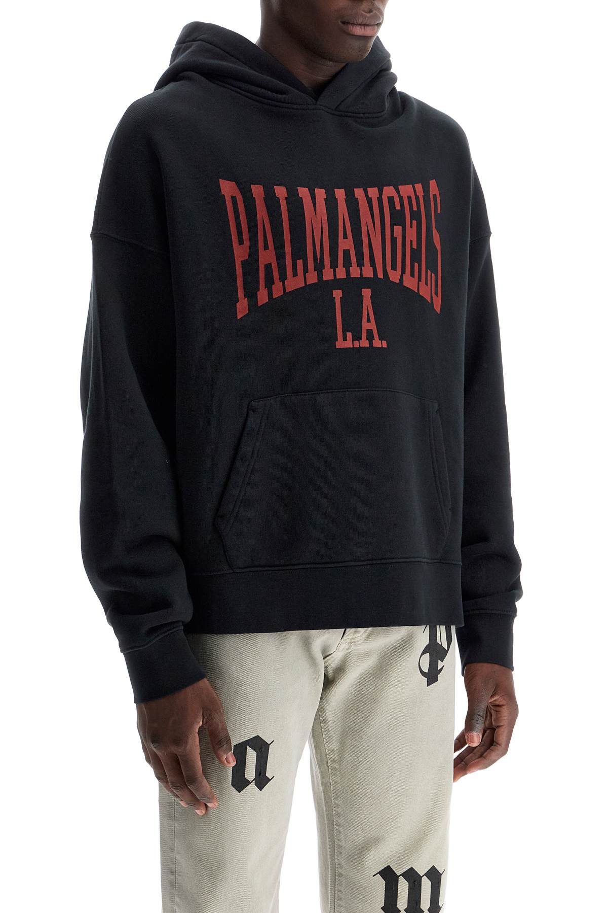 College Hooded Sweatshirt  - Black