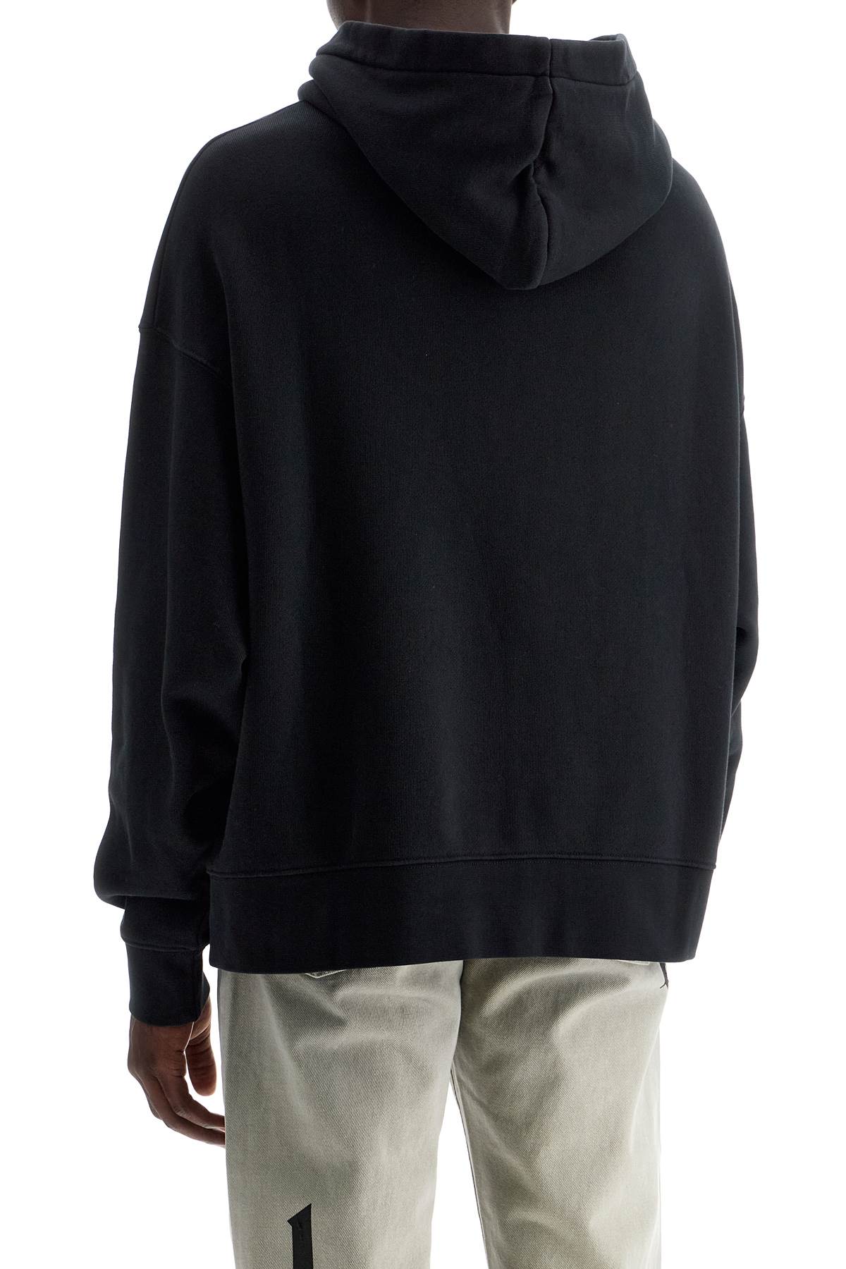 College Hooded Sweatshirt  - Black