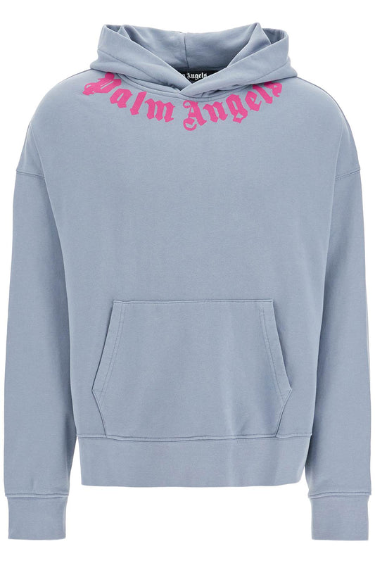 Logoed Boxy Hoodie With Hood  - Grey