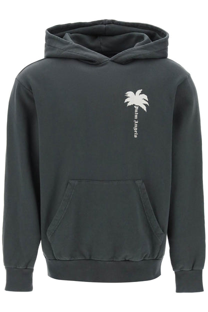 The Palm Hooded Sweatshirt With  - Grigio