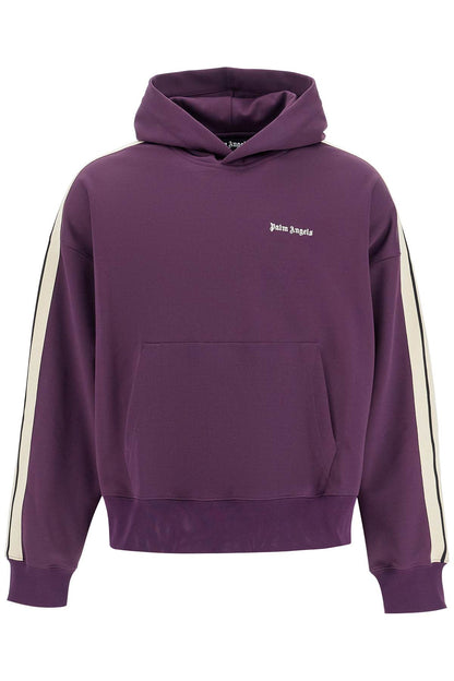 Boxy Sweatshirt With Stripes  - Purple