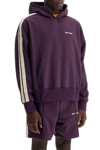 Boxy Sweatshirt With Stripes  - Purple