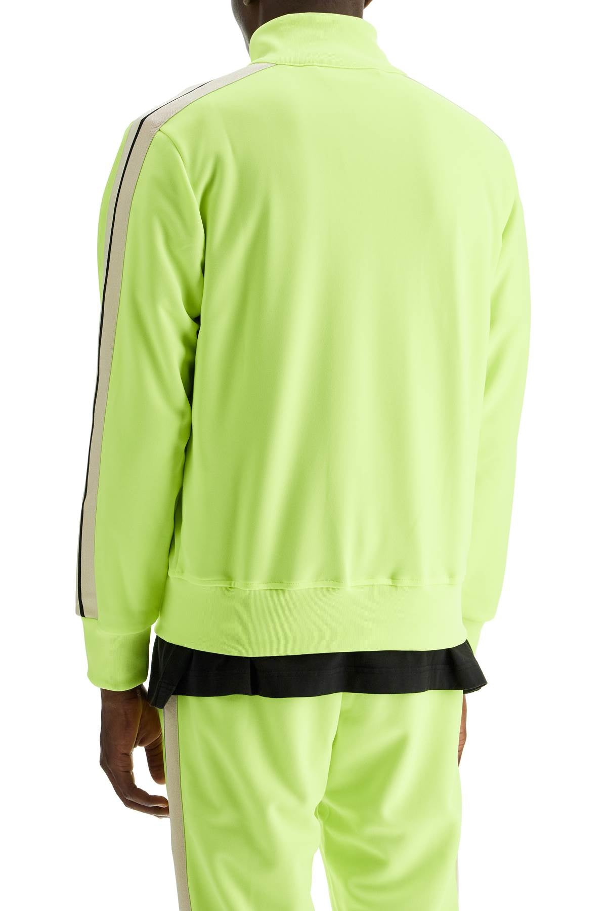 'track Sweatshirt With Contrasting Bands  - Yellow