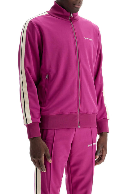 'track Sweatshirt With Contrasting Bands  - Purple