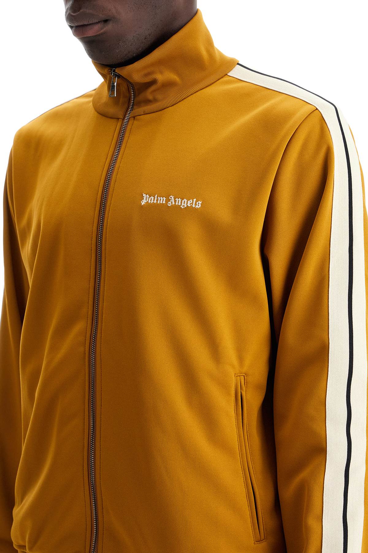 'track Sweatshirt With Contrasting Bands  - Brown