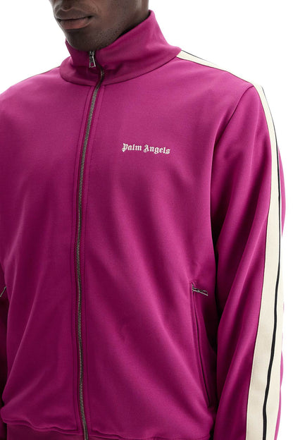 'track Sweatshirt With Contrasting Bands  - Purple