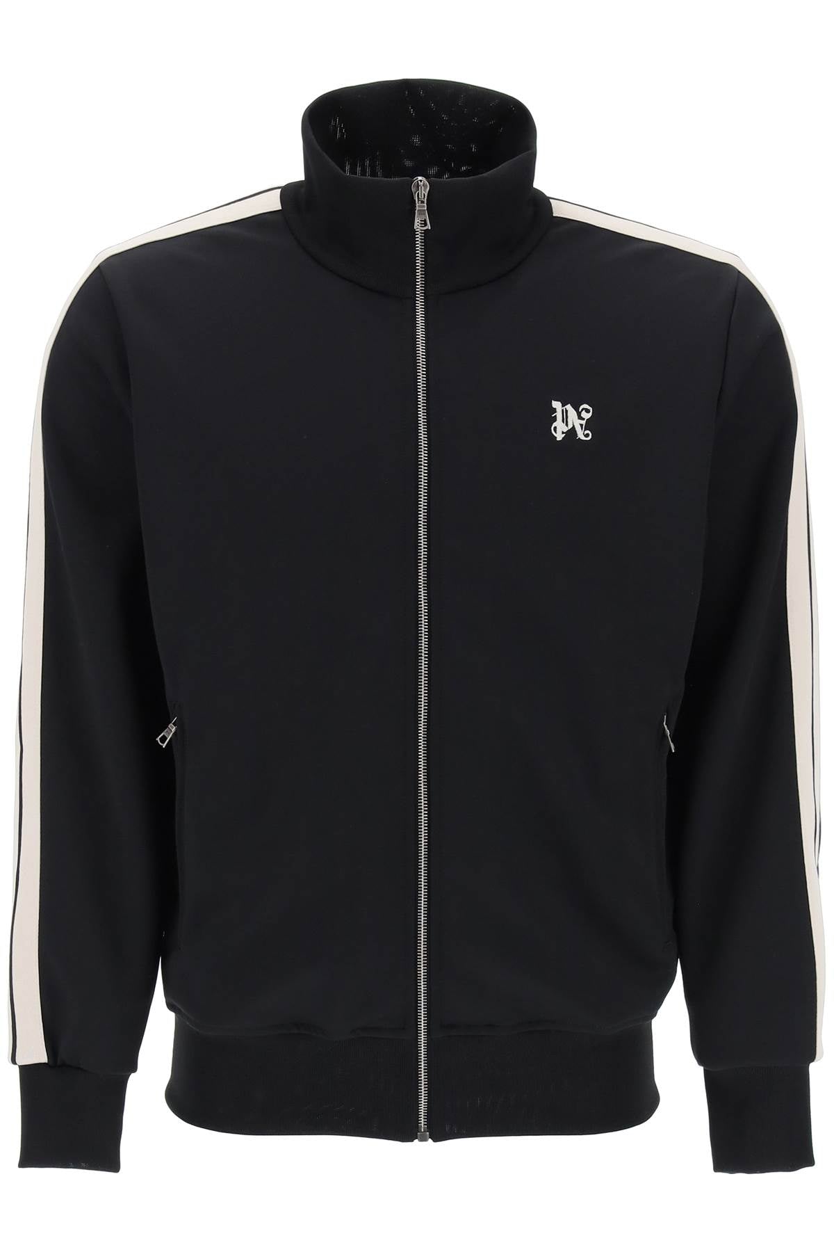 "track Sweatshirt With Contrasting Bands  - Black