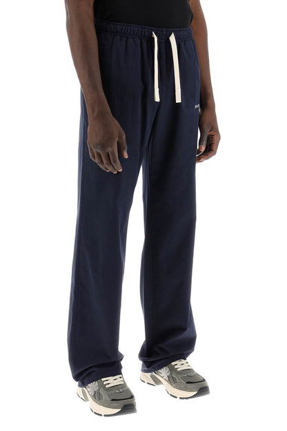 Cotton Gabardine Travel Joggers  - Blue