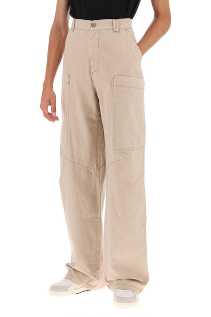 Cotton Cargo Pants  - Beige