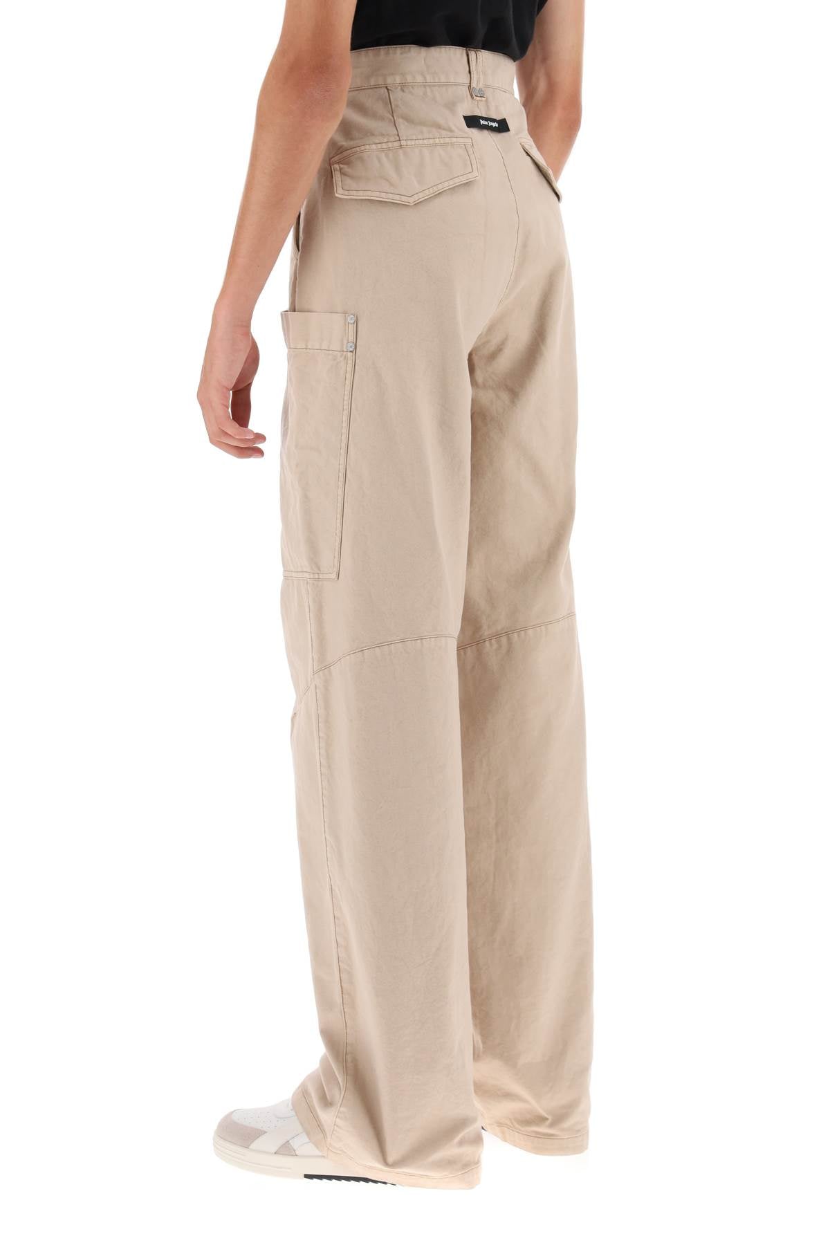 Cotton Cargo Pants  - Beige