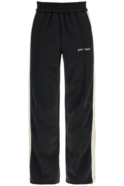 Contrast Band Joggers With Track In  - Black