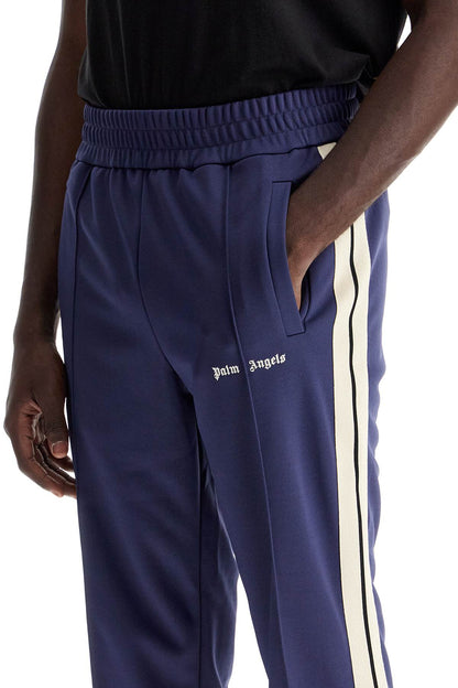 Contrast Band Joggers With Track In  - Blue