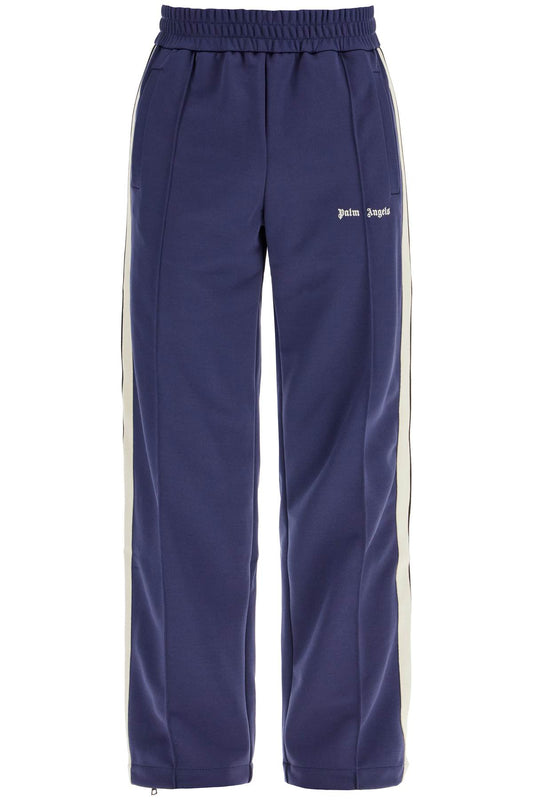 Contrast Band Joggers With Track In  - Blue