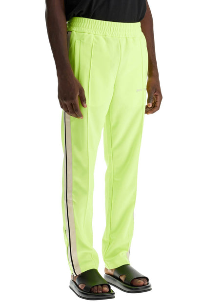 Contrast Band Joggers With Track In  - Fluo