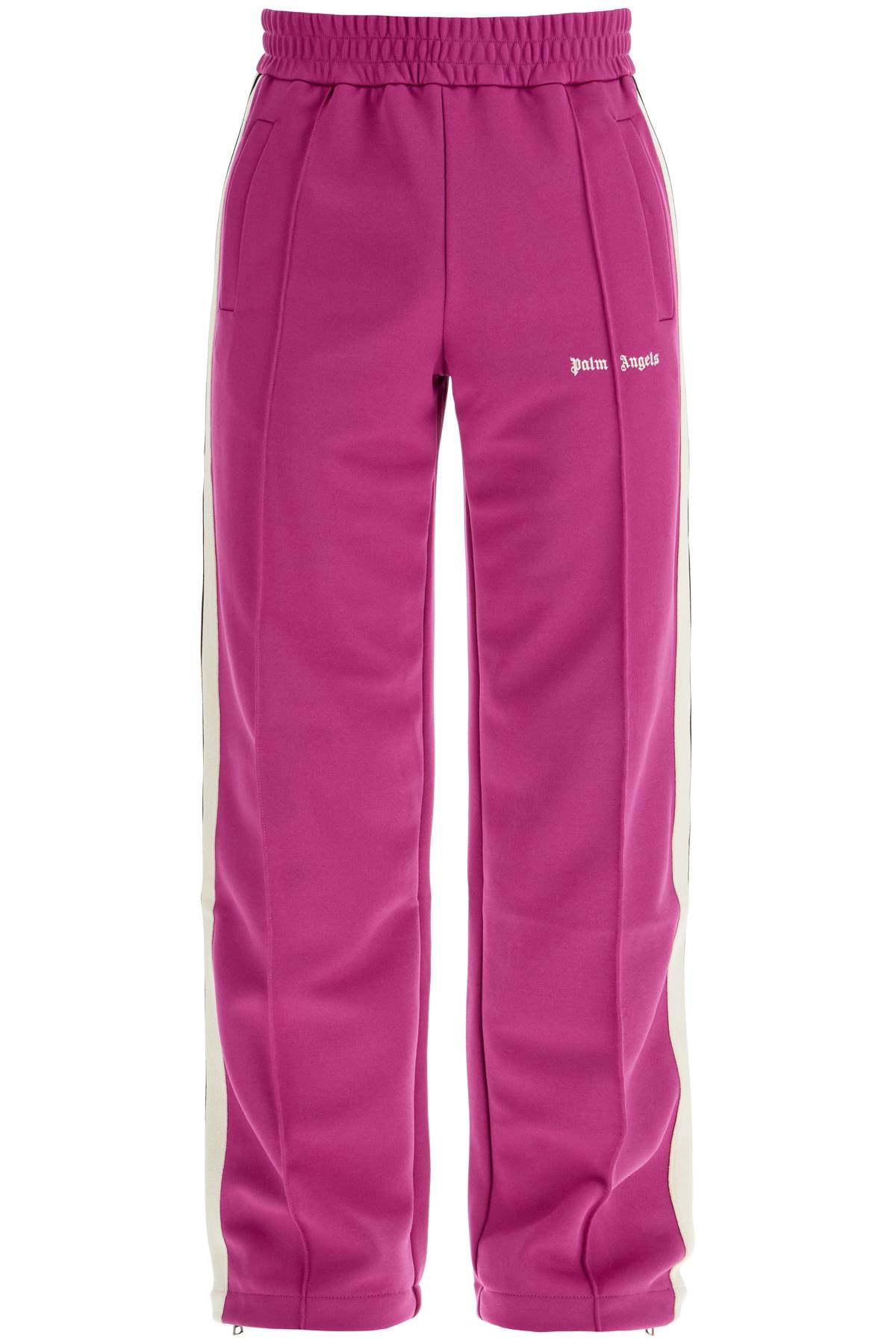 Contrast Band Joggers With Track In  - Purple