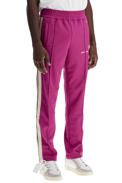 Contrast Band Joggers With Track In  - Purple