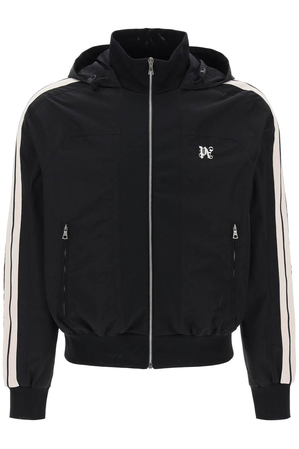 Hooded Bomber Jacket  - Black