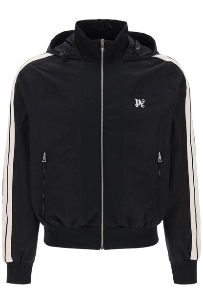 Hooded Bomber Jacket  - Black