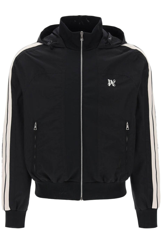 Hooded Bomber Jacket  - Black