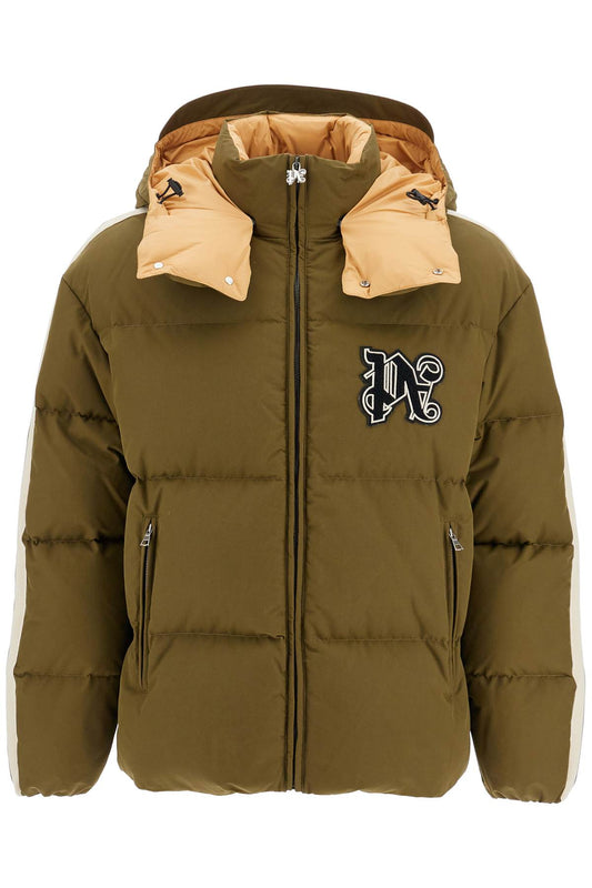 'down Jacket With Logo Patch  - Green