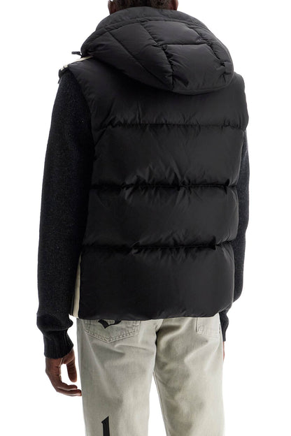 Sleeveless Down Jacket With Contrasting  - Black