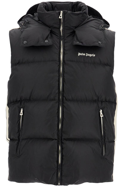 Sleeveless Down Jacket With Contrasting  - Black