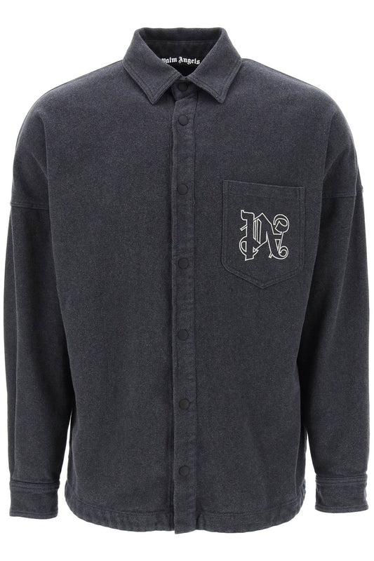 Pa Monogram Flannel Overshirt  - Grigio