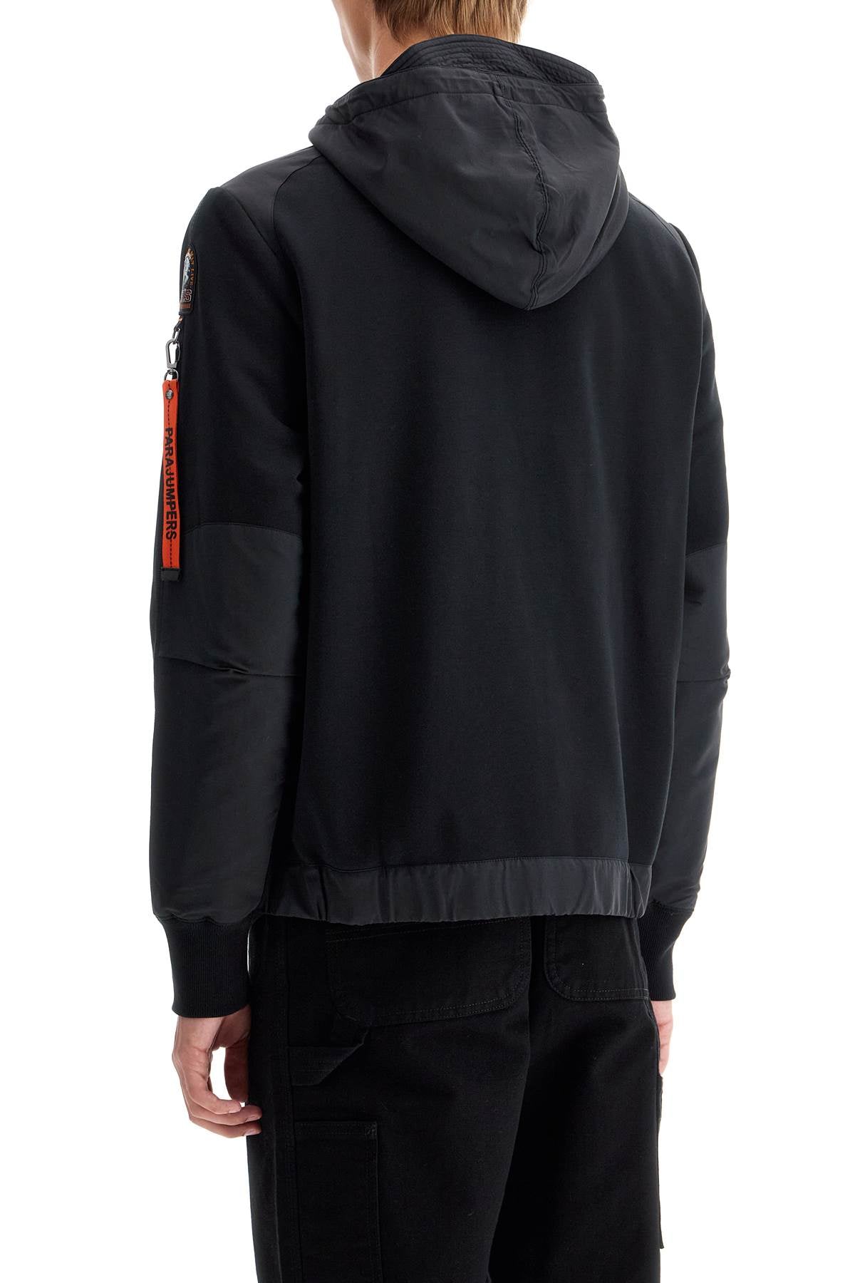 E  Trident Hooded Zip-up Sweat  - Black