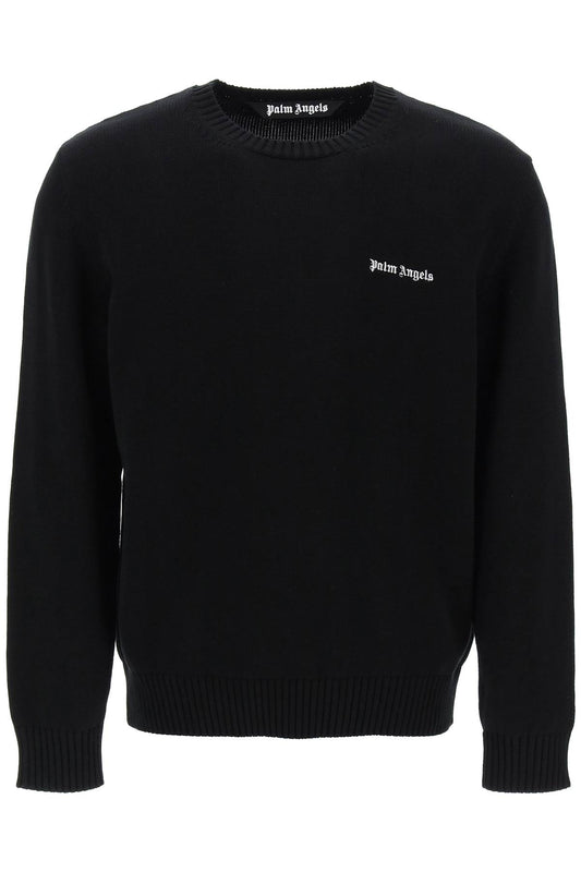 Embroidered Logo Pullover  - Black